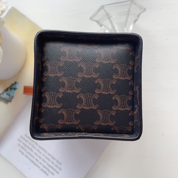 Celine Burnt Triomphe Canvas Strap Box Bag - Picture 3 of 8